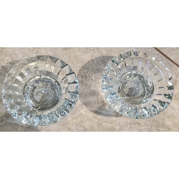 Crystallite 3 in 1 Candlerholder 2 Piece Set for Votive Stick Pillar Candle - Picture 4 of 8